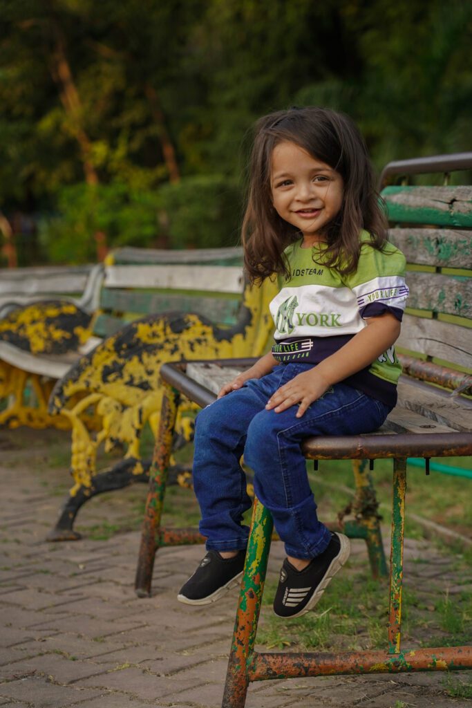 Children Photography 1 Children Photography(Childhood Photography) thought and seating on bench in garden for candid photography